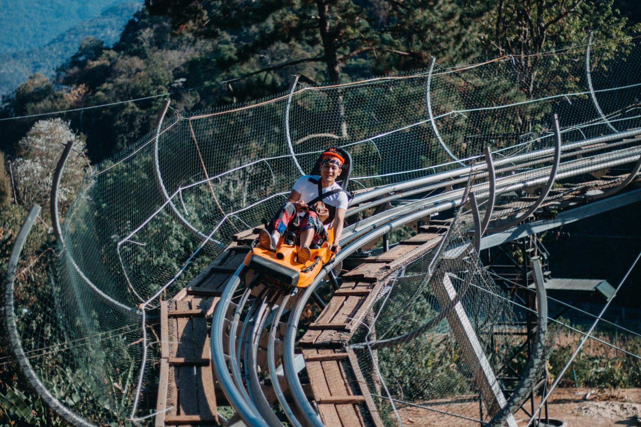 清邁蓬陽叢林滑車的山林軌道