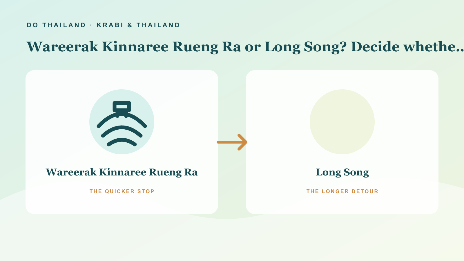 Wareerak Kinnaree 療程時長與內容比較資訊圖，屬編輯插畫，並非實景照片