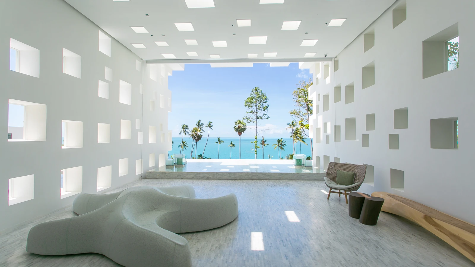 蘇梅島 Hyatt Regency 的海濱度假村景觀